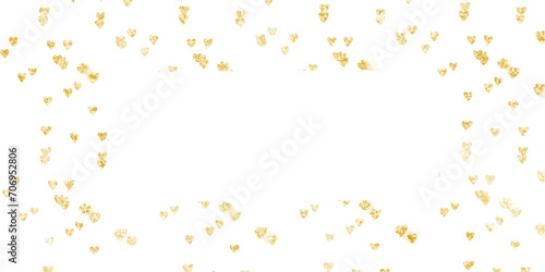 Gold Shining Paint Stain Hand Drawn Illustration brush stroke paint ornament decorate. Gold frame. Wedding invitation border. Geometric abstract. Valentines day, gold heart, love