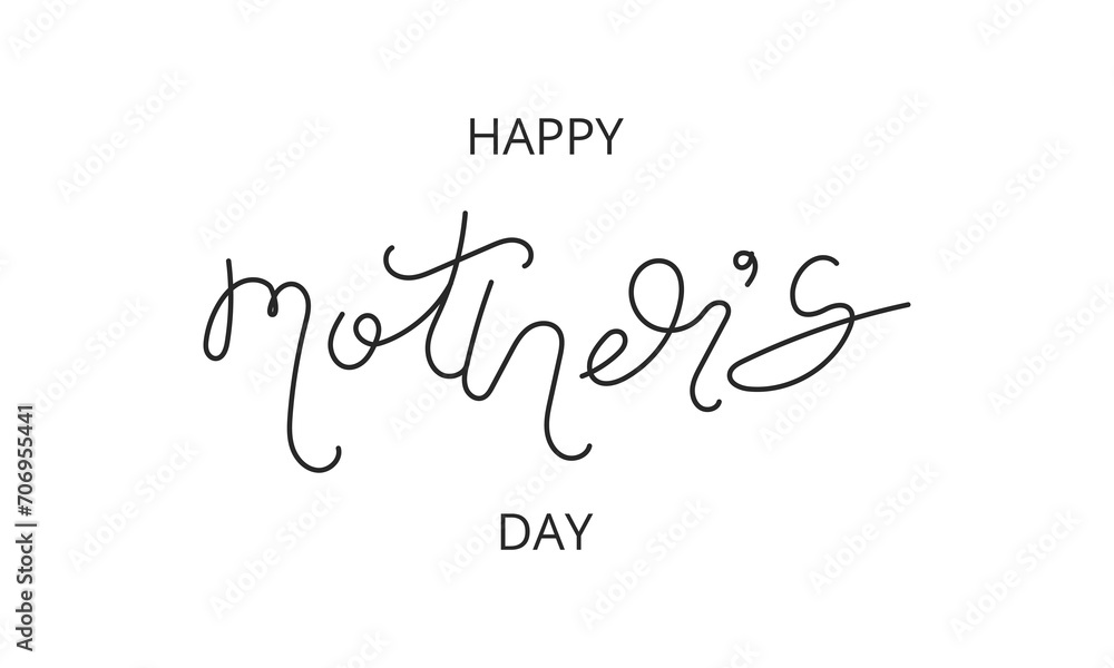 Happy mother day lettering. Handmade calligraphy text. Design for flyer, card, congratulate. Vector illustration Happy mother day lettering. Handmade calligraphy text. Design for flyer, card, congratulate. Vector illustration