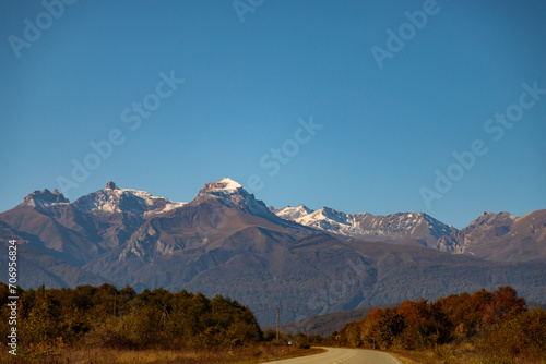 Landscape with rocky mountains