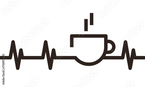 Coffee cup heartbeat