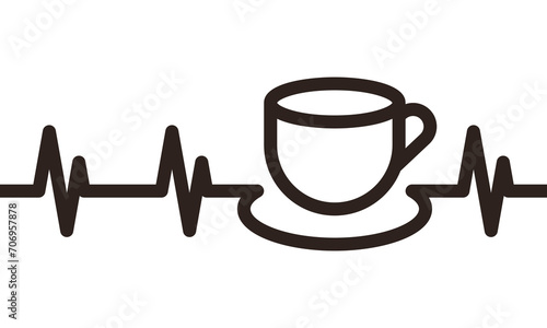 Coffee cup heartbeat