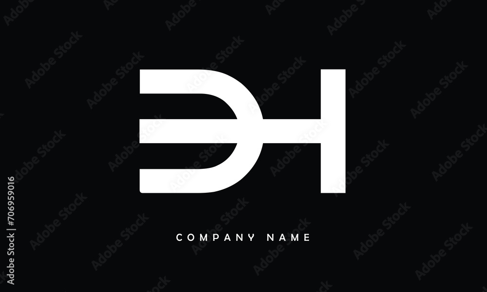 Fototapeta premium BH, HB, B, H Abstract Letters Logo Monogram
