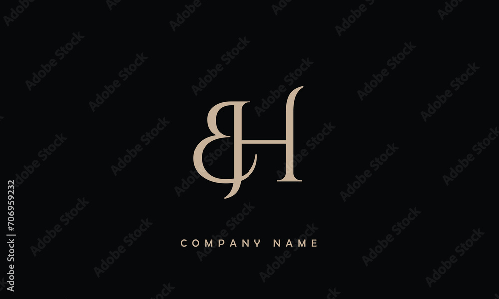 BH, HB, B, H Abstract Letters Logo Monogram BH, HB, B, H Abstract Letters Logo Monogram
