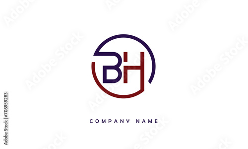 BH, HB, B, H Abstract Letters Logo Monogram