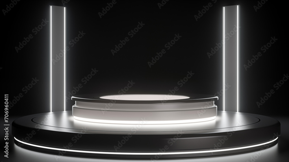 White podiums 3d background with podium. Podium scene. Abstract minimal scene
White podiums 3d background with podium. Podium scene. Abstract minimal scene