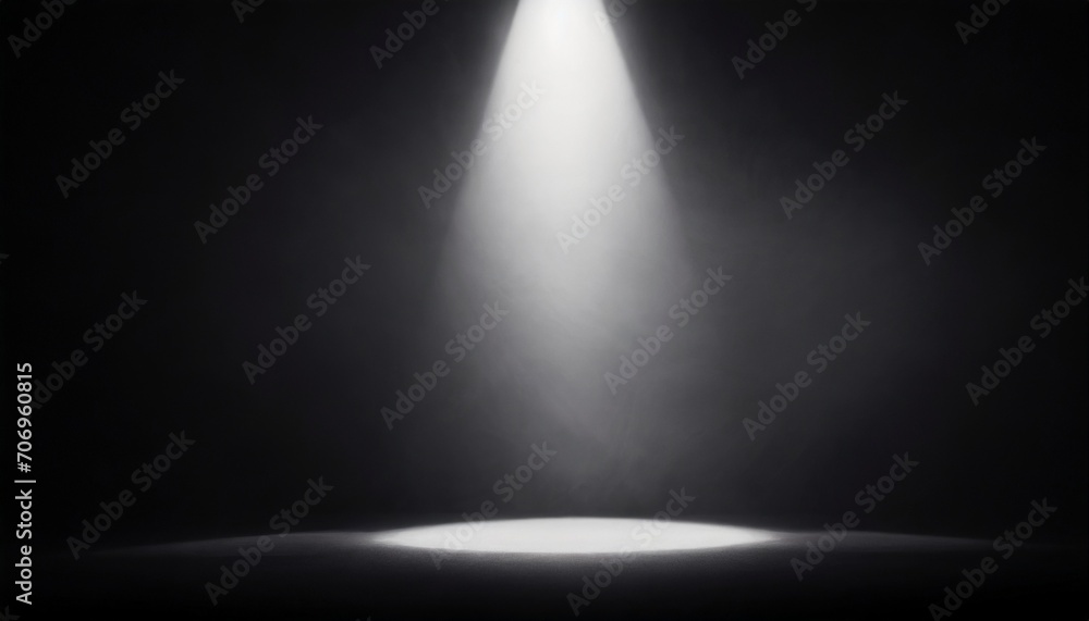 Empty studio with a beam of light on black paper background. Minimalist mockup, podium display and showcase, studio room, Desk illuminated by spotlight, interior room for displaying products Empty studio with a beam of light on black paper background. Minimalist mockup, podium display and showcase, studio room, Desk illuminated by spotlight, interior room for displaying products