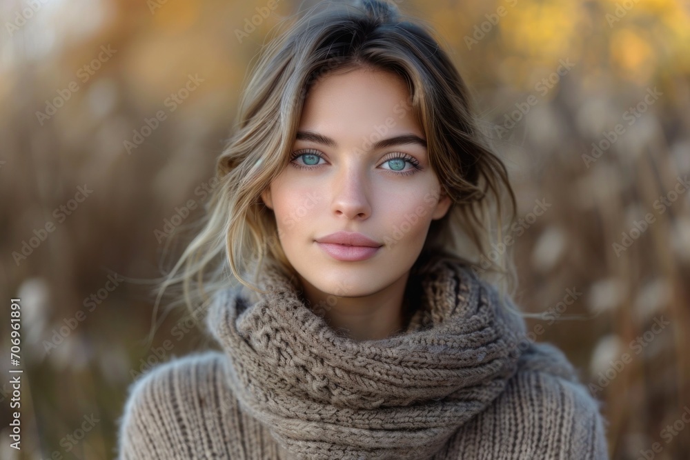Portrait of a Beautiful Young woman with luxurious long hair looking into the camera. Portrait of a Beautiful Young woman with luxurious long hair looking into the camera.