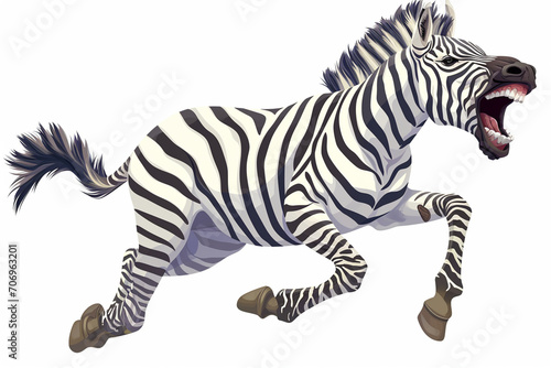 cartoon zebra jumping © Angah