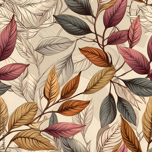 Vintage Leaves Seamless Pattern