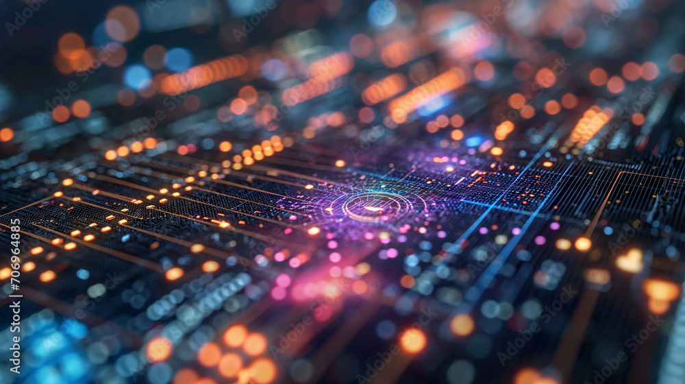 Electronic circuit board as technology concept. Future technology. Selective focus. Copy space Electronic circuit board as technology concept. Future technology. Selective focus. Copy space