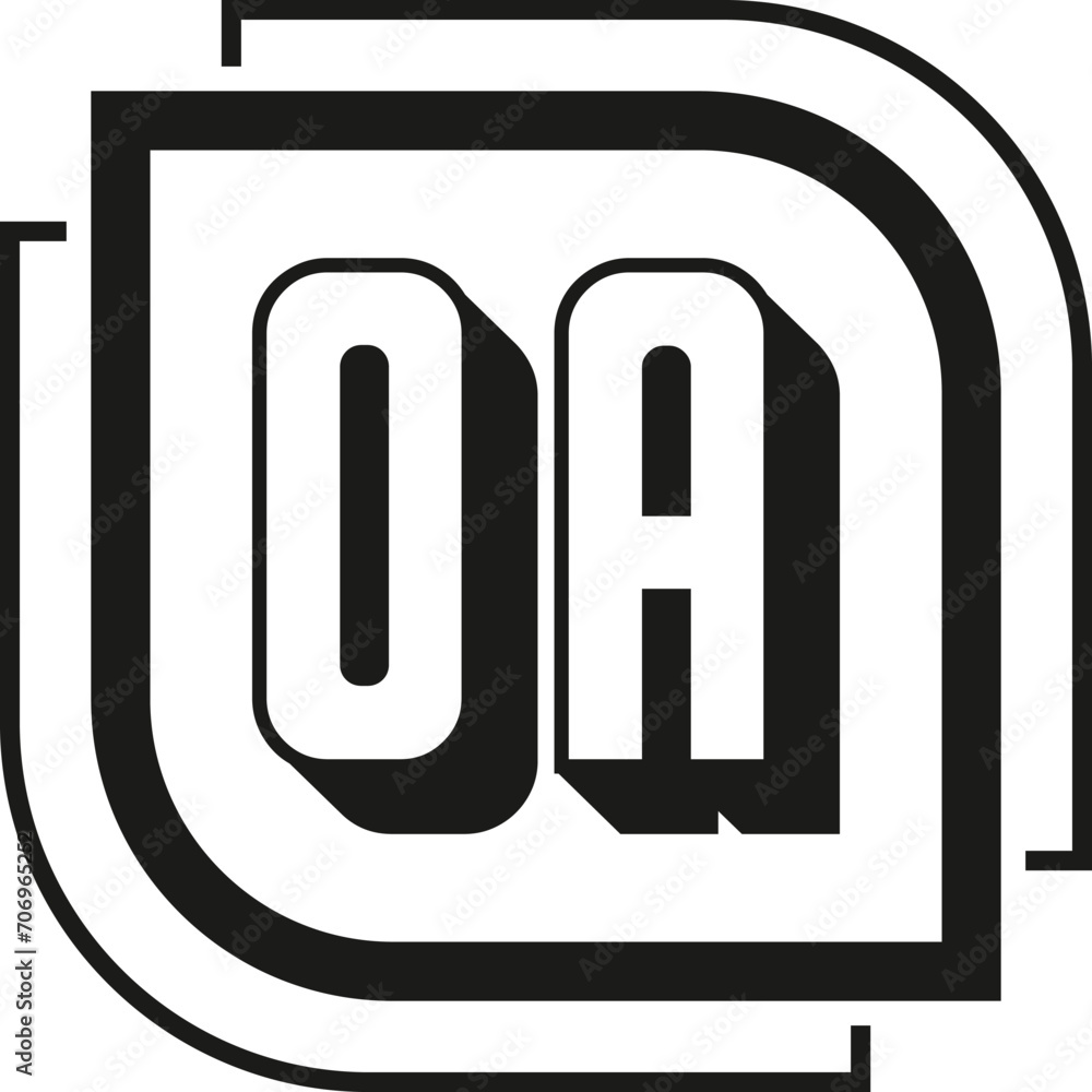 OA letter logo design on white background. OA logo. OA creative initials letter Monogram logo icon concept. OA letter design OA letter logo design on white background. OA logo. OA creative initials letter Monogram logo icon concept. OA letter design