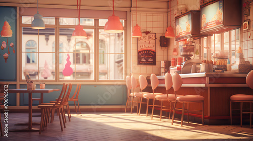 Cozy restaurant with warm lighting © Mishi