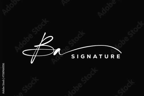 BA initials Handwriting signature logo. B A Hand drawn Calligraphy lettering Vector. BA letter real estate, beauty, photography letter logo design.