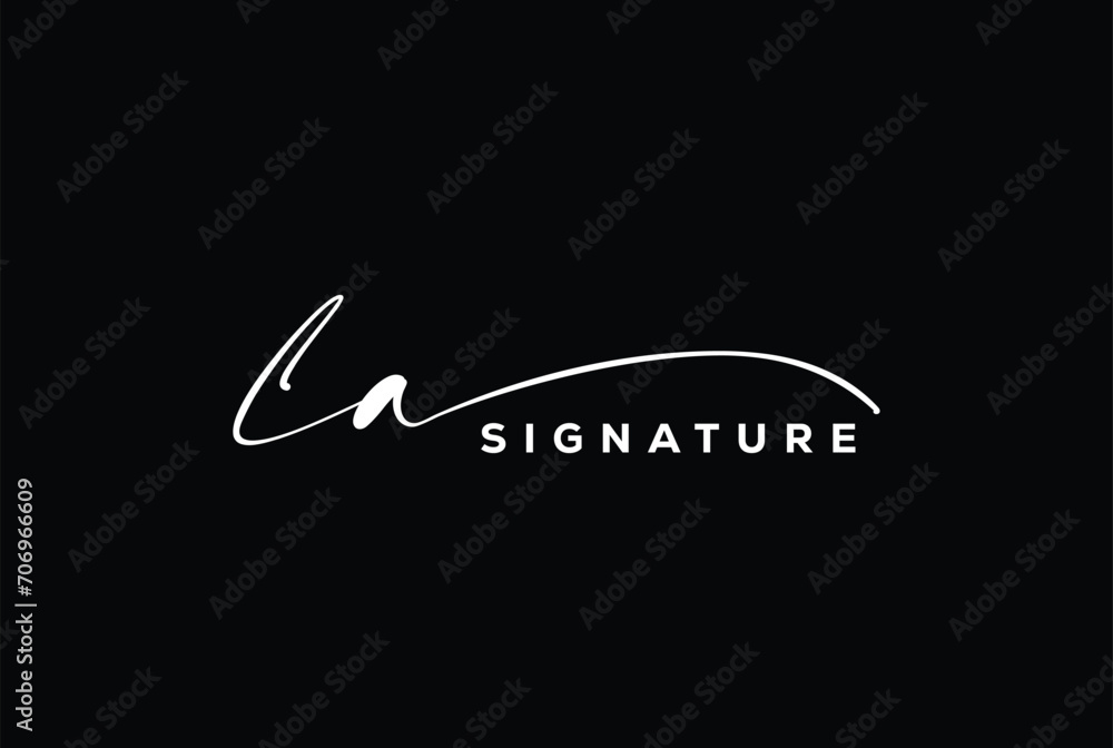 LA initials Handwriting signature logo. LA Hand drawn Calligraphy lettering Vector. LA letter real estate, beauty, photography letter logo design. LA initials Handwriting signature logo. LA Hand drawn Calligraphy lettering Vector. LA letter real estate, beauty, photography letter logo design.