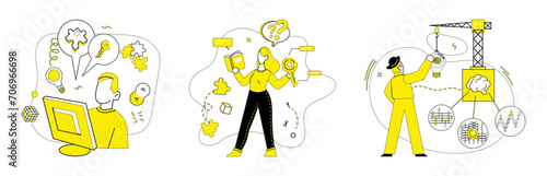 Creative process vector illustration. The creative process metaphor is heartbeat innovation and originality Imagination is fuel driving unique gears creative process Creative actions birth solutions