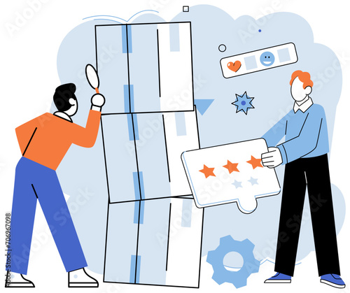 Product to service model. Vector illustration. Marketing strategies aim to promote products and services to target audiences effectively An integrated system facilitates seamless purchase transactions