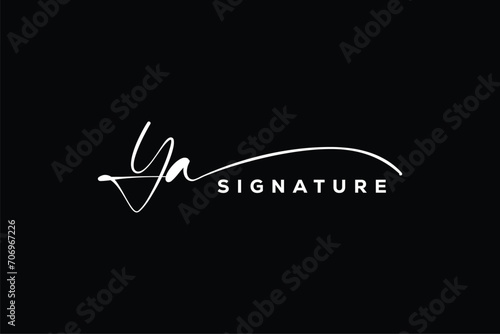 YA initials Handwriting signature logo. YA Hand drawn Calligraphy lettering Vector. YA letter real estate, beauty, photography letter logo design.