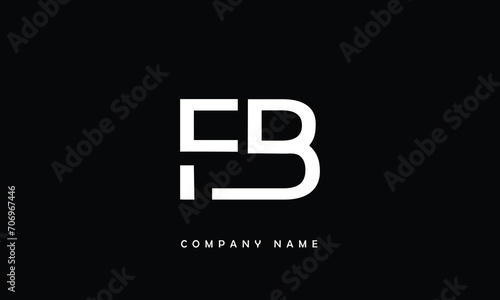 BF, FB, B, F Abstract Letters Logo Monogram