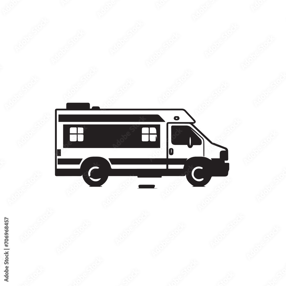 Ambulance in cartoon, doodle style. Isolated 2d vector illustration in logo, icon, sketch style, Eps 10, black and white. AI Generative Ambulance in cartoon, doodle style. Isolated 2d vector illustration in logo, icon, sketch style, Eps 10, black and white. AI Generative