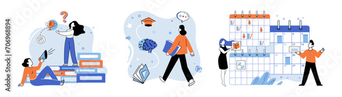 Life coach. Vector illustration. Objectives set with guidance life coach can lead to incredible progress Seeking advice life coach can open doors to career promotion The teachings life coach can shape