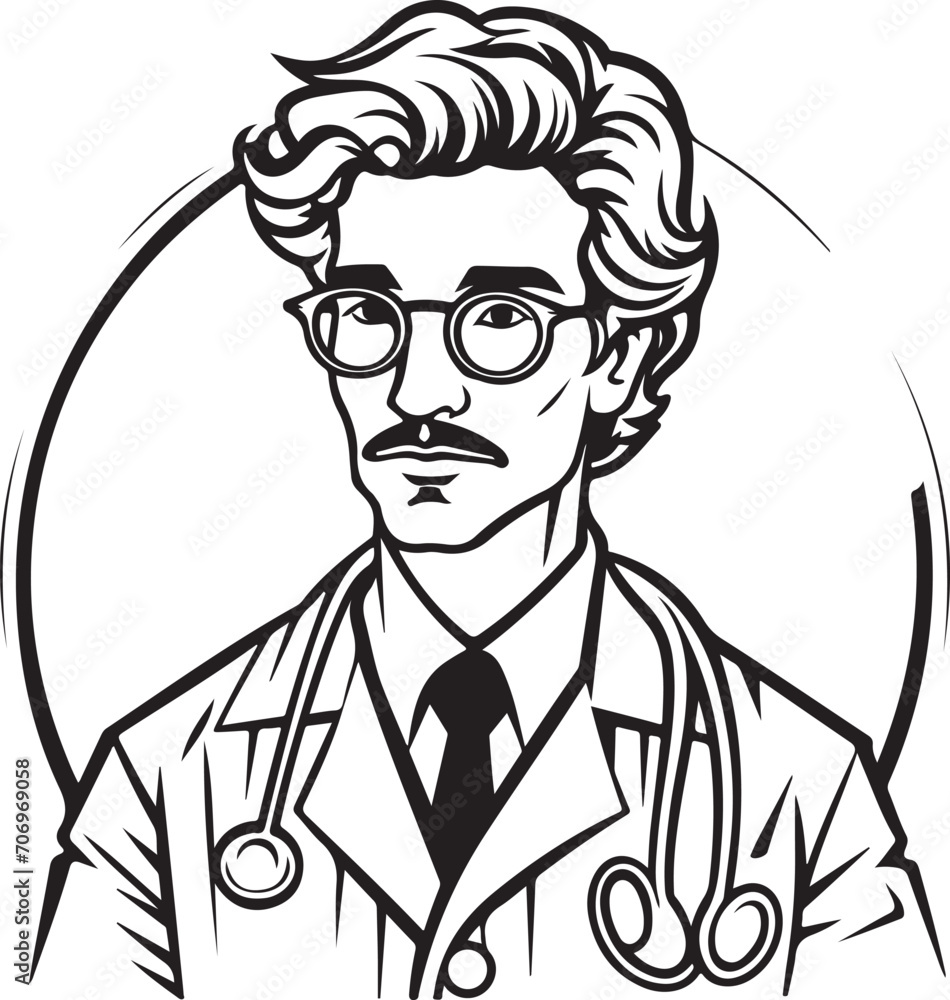 flat icon of a doctor on white background generative ai flat icon of a doctor on white background generative ai