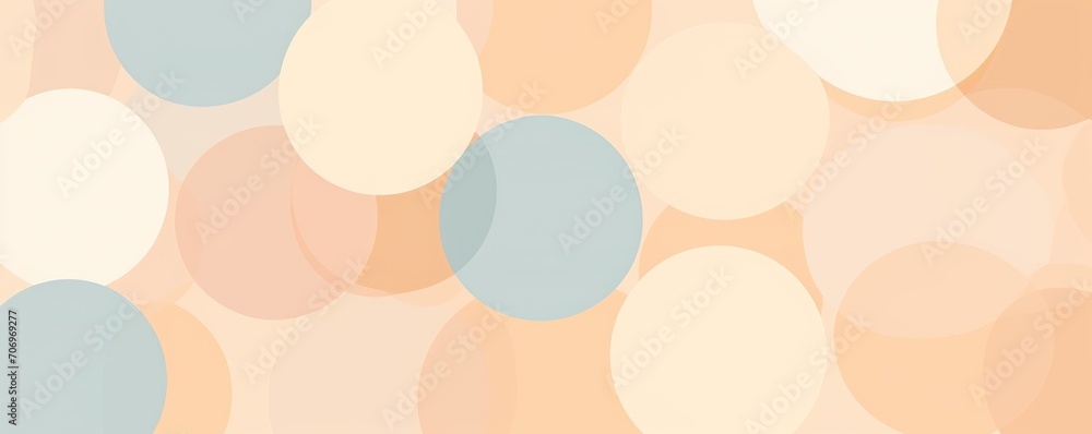 Beige repeated soft pastel color vector art circle pattern