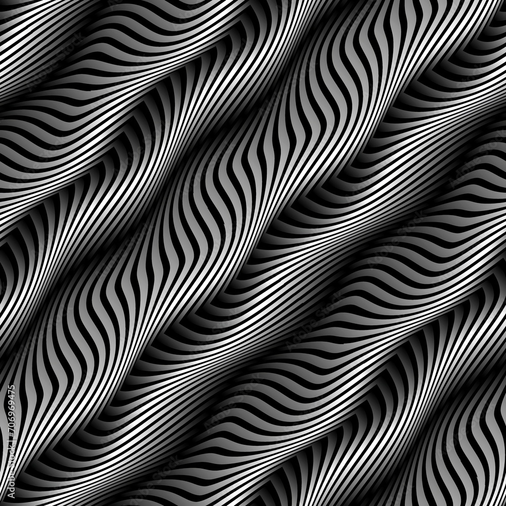 Naklejka premium Psychedelic backgrounds with glitches and dynamic lines. The colorful texture is ideal for the most daring projects. AI generated.