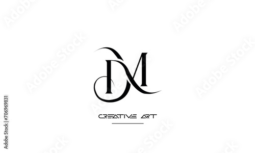 DM, MD, D, M abstract letters logo monogram