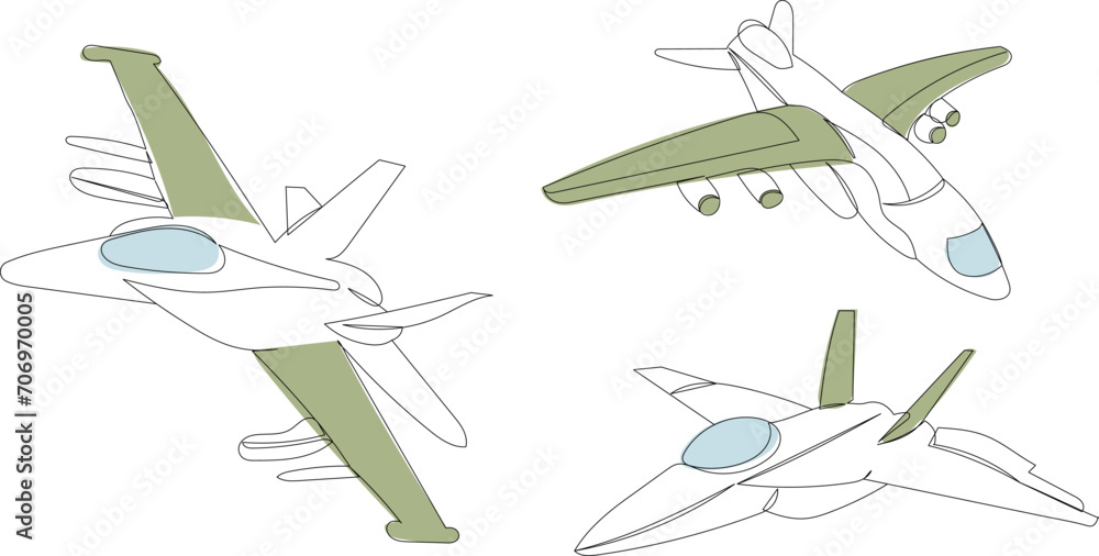 combat aircraft line drawing, sketch, vector combat aircraft line drawing, sketch, vector