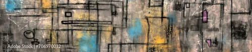 Panel kuchenny z motywem Abstract colorful oil painting on canvas texture. Hand-drawn brush stroke, oil painting background. Modern Art Oil Paintings. Abstract modern art generative AI