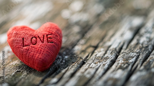 Hearts are placed on the wooden floor. Valentine s Day concept. Marriage  love  care  health care.