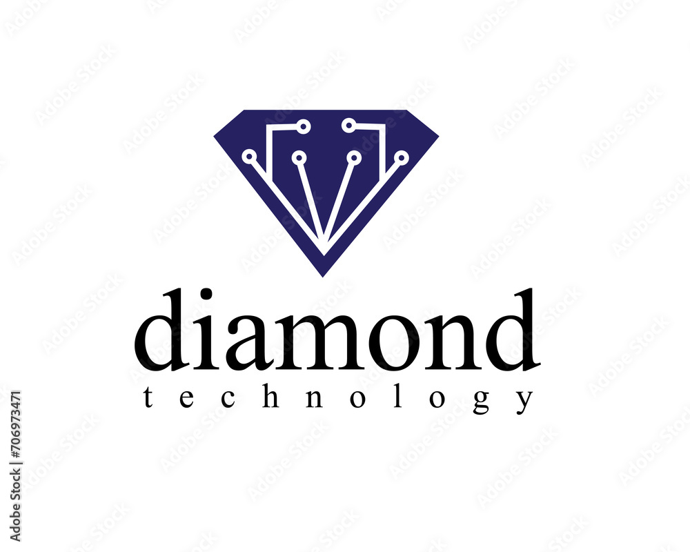diamond technology logo design template diamond technology logo design template