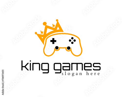 creative king game logo design template