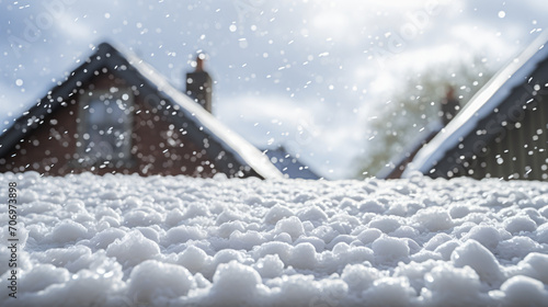 Hailstorm causes roof to be covered in hail