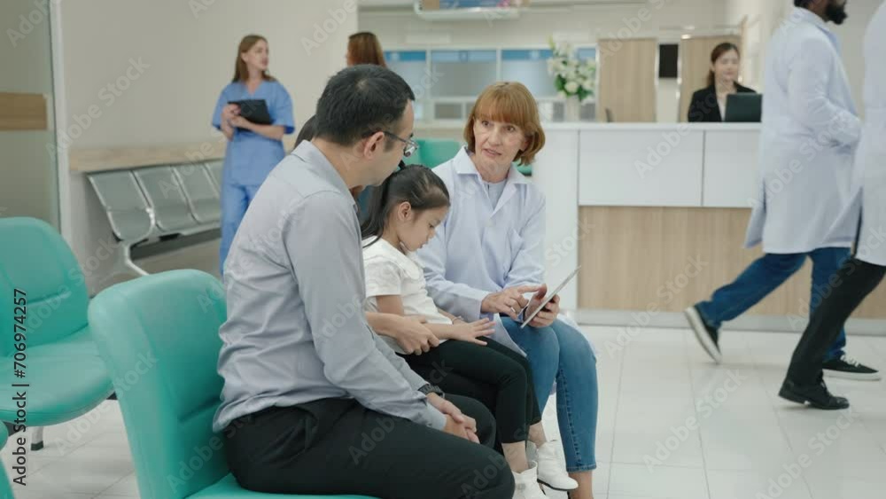 Diversity in hospital lobby or hallway with busy nurse, older patient on wheelchair, sick patient, relative waiting at reception
Diversity in hospital lobby or hallway with busy nurse, older patient on wheelchair, sick patient, relative waiting at reception