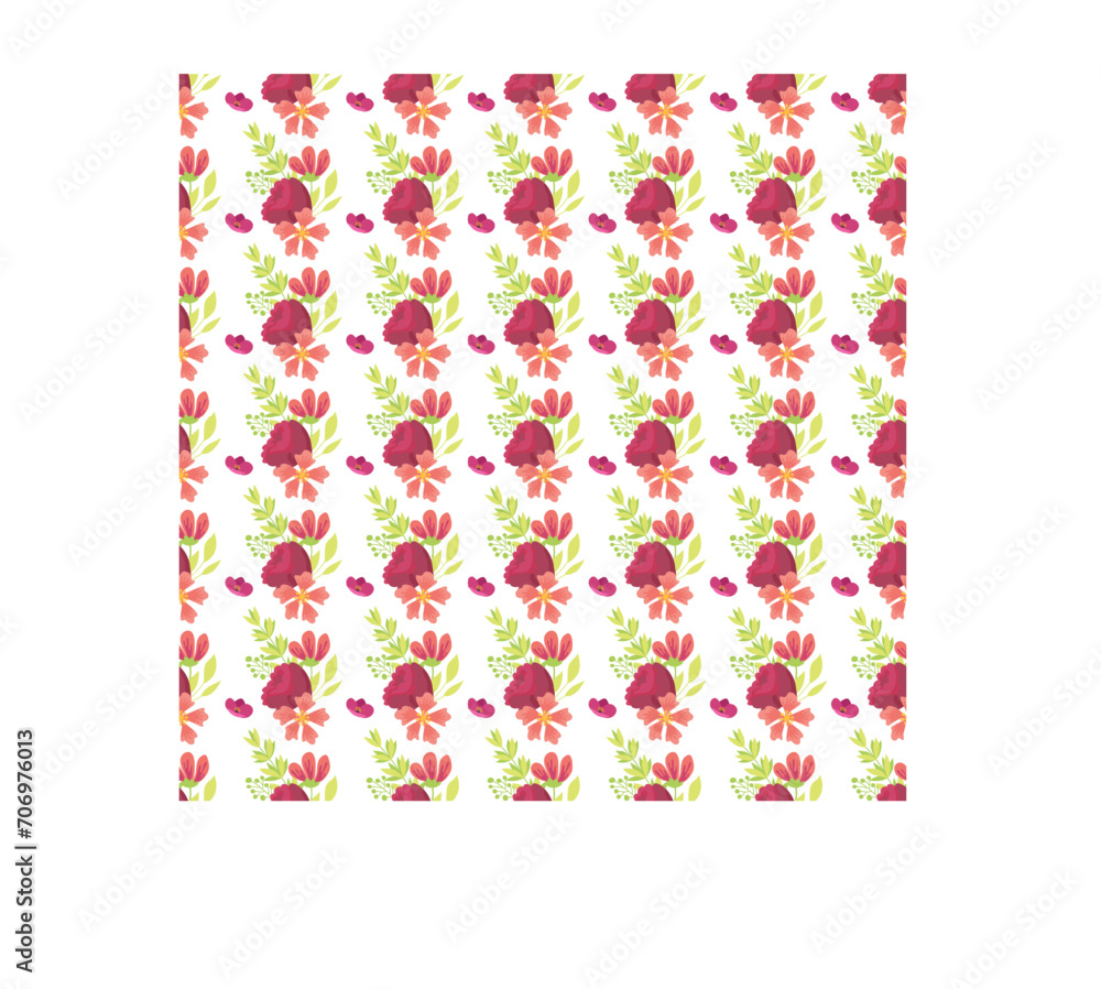 Vector seamless pattern with camellia flowers