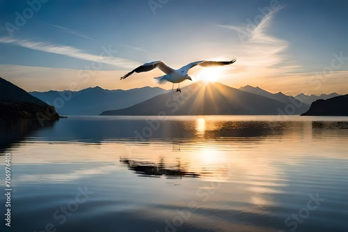 silhouette of a person jumping on the water