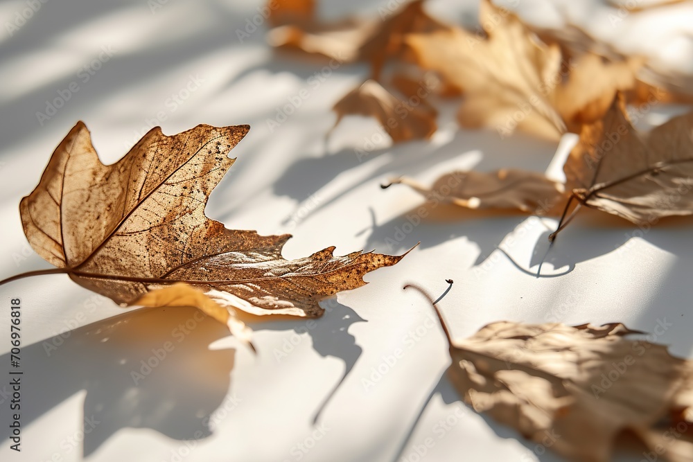 Ethereal Dance: Isolated Dry Leaves Gracefully Hovering Ethereal Dance: Isolated Dry Leaves Gracefully Hovering