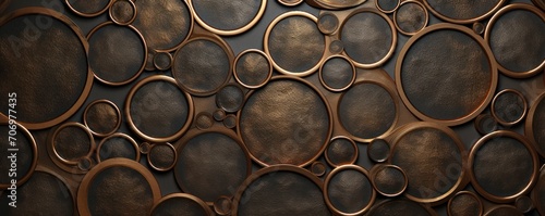 Bronze repeated circle pattern photo