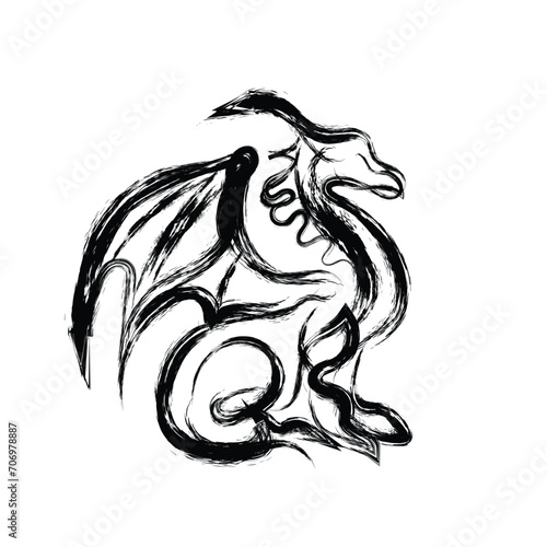 Chinese dragon art. Chinese new year art