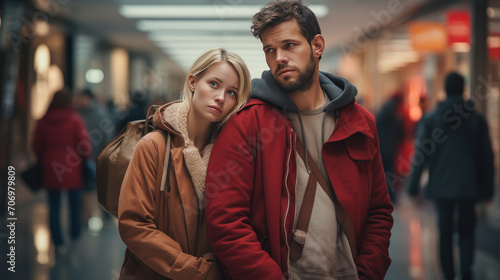 The couple goes shopping.