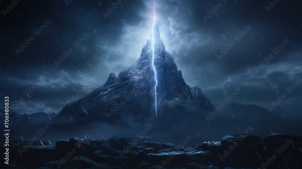 Peak Power: Majestic Mountain Storm