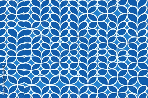 Cobalt blue repeated soft pastel color vector art circle pattern