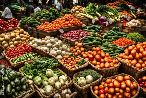 vegetables at the market