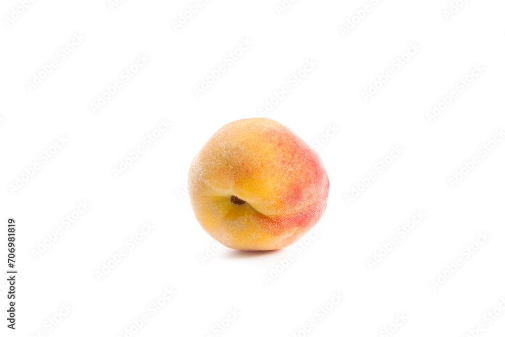 Peach isolated on white background.. Peach isolated on white background..