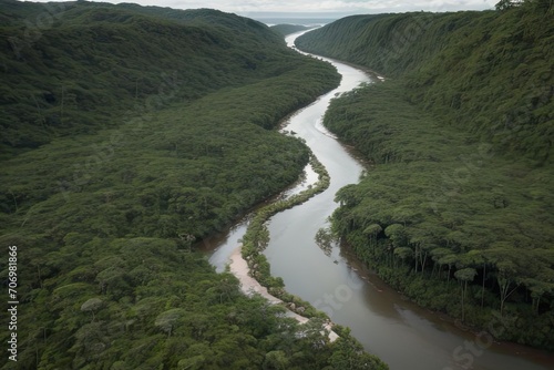 Vista aerea del fiume