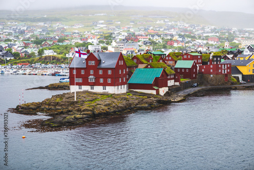 Tinganes, the historic location of the Faroese government in Torshavn, the Faroe Islands photo