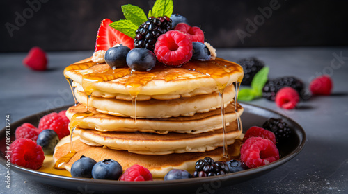 Fluffy pancakes made with almond flour ensuring