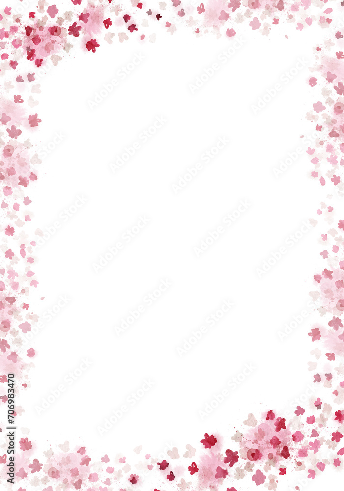Spring floral background with pink flowers. PNG transparent digitally hand painted illustration Spring floral background with pink flowers. PNG transparent digitally hand painted illustration