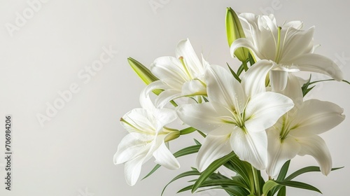White Lilies on Pastel Background. Easter Serenity. Christian symbolism. © Татьяна Креминская